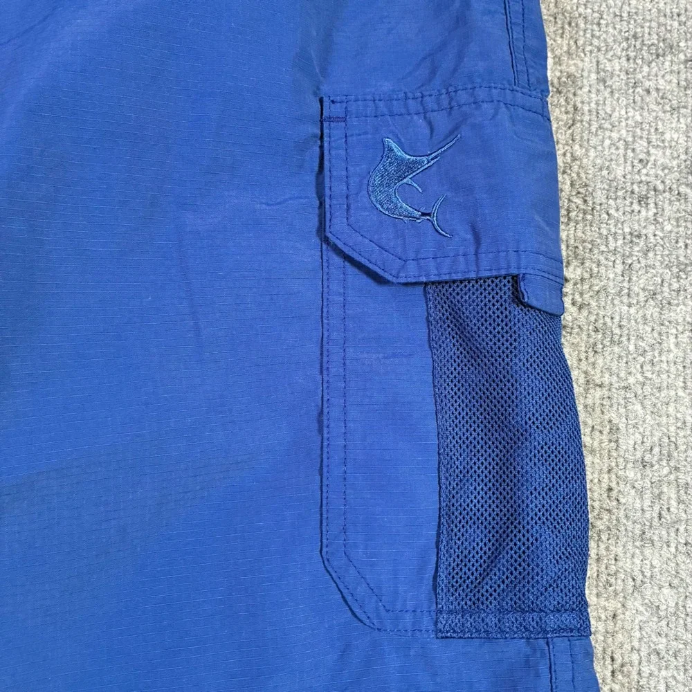 Reel Legends Cargo Shorts‎ Mens XXL Blue Excellent Ripstop Fishing Outdoor M1111